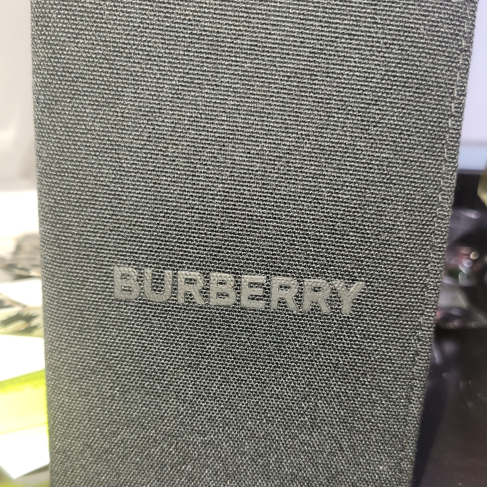 Burberry Textured Gray Passport Holder